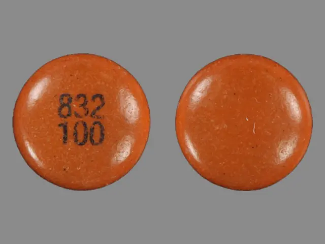 Round and brown. Thorazine 50 MG.