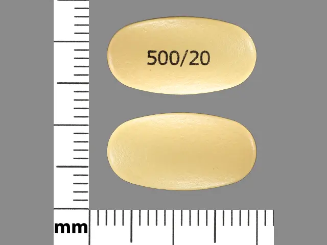 Vimovo tablet, delayed release - (naproxen 500 mg esomeprazole magnesium 20 mg) image